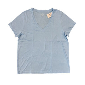 NWT J. Crew Daydream Light Blue Short-Sleeve Vintage Cotton V-Neck Tee